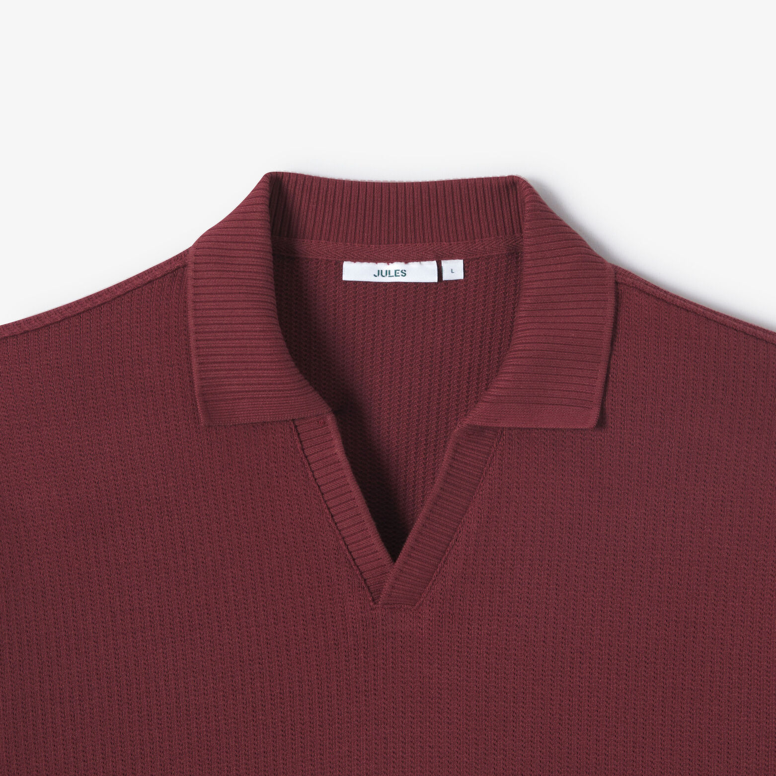 Polo manches courtes col resort en c&ocirc;te