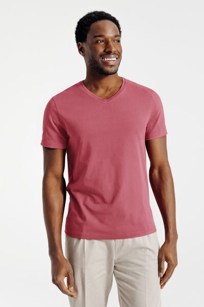 Tee shirt col V en coton
