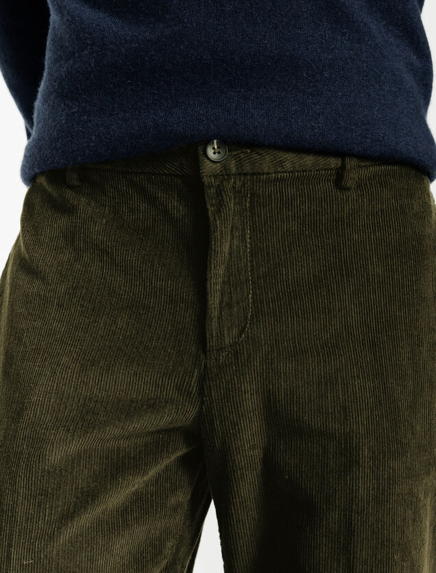 Pantalon chino straight velours