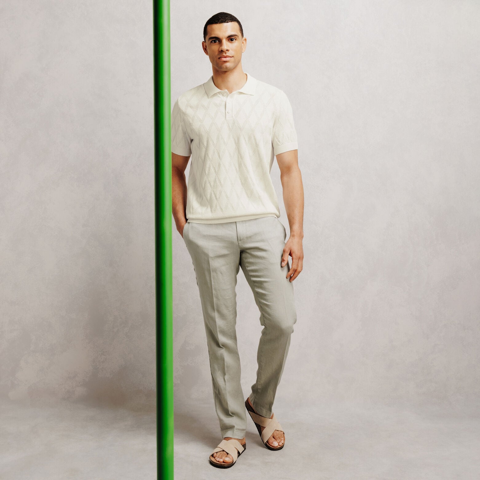 Polo en maille ajour&eacute;
