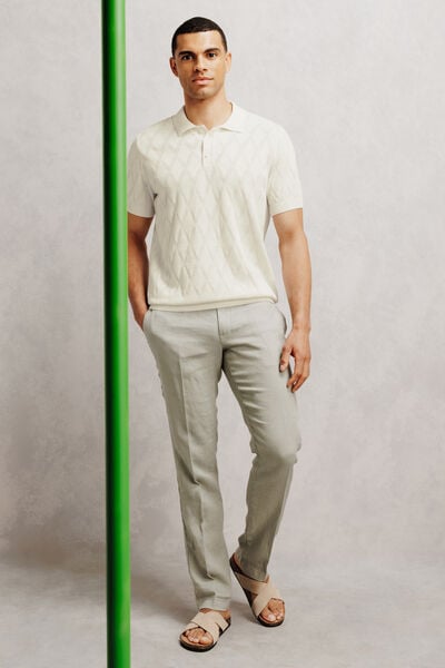 Polo en maille ajour&eacute;