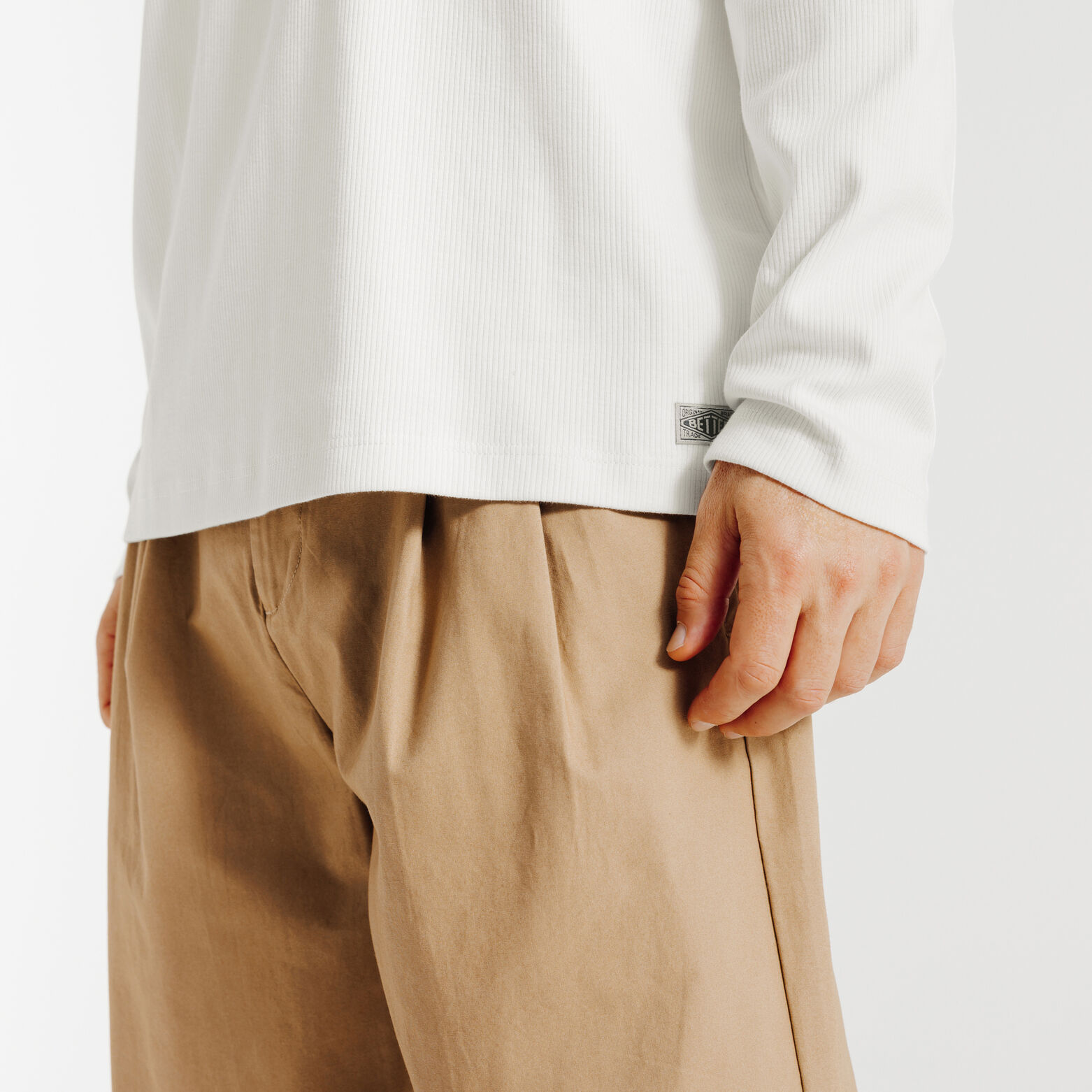 Tee shirt en c&ocirc;te manches longues