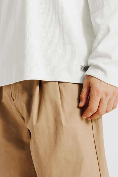 Tee shirt en c&ocirc;te manches longues