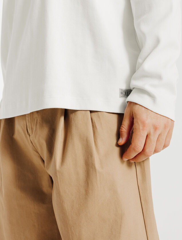 Geribd T-shirt met lange mouwen