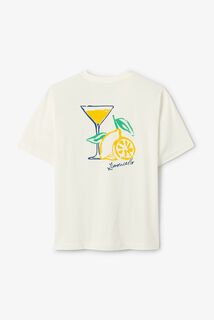 T-shirt met Limoncelloprint voor en achter