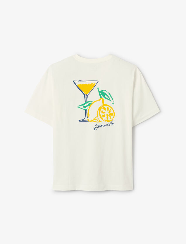 T-shirt met Limoncelloprint voor en achter