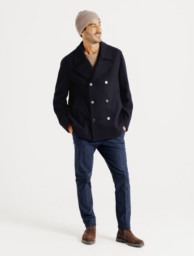 Manteau court boutonnage crois&eacute;