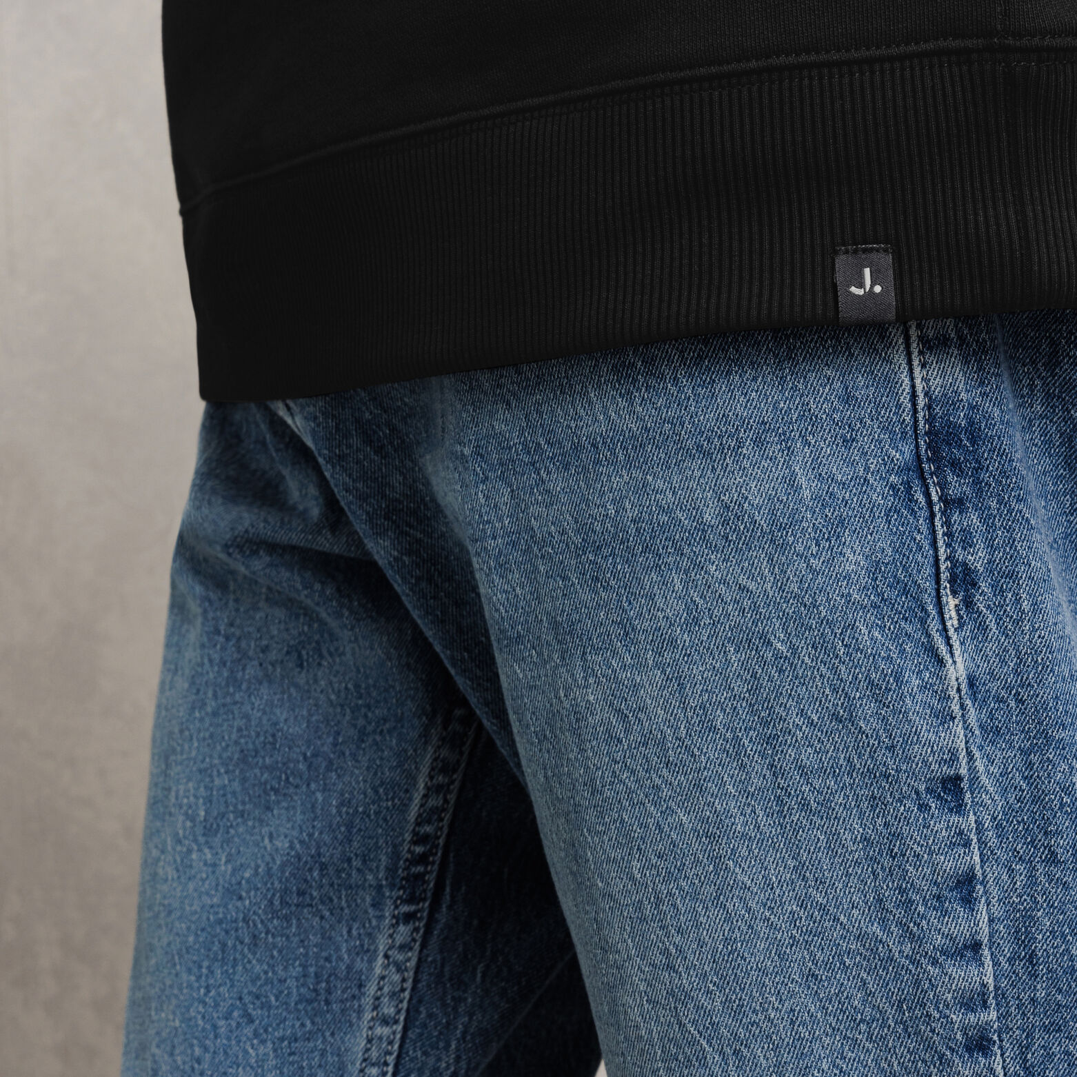 Sweat col rond  molleton uni