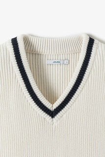 Trui met V-hals zonder mouwen