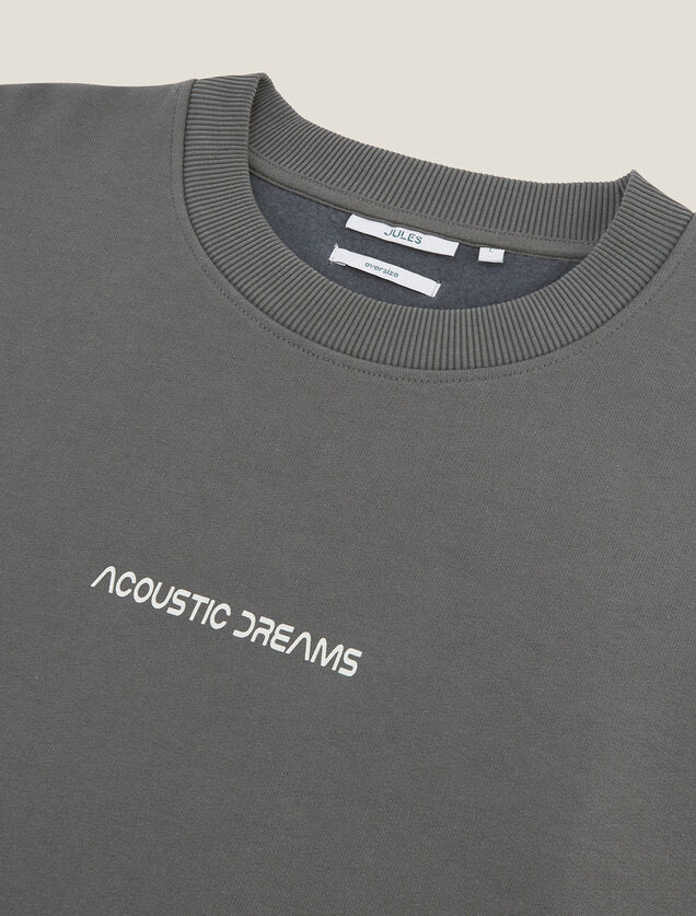 Sweat col rond imprimé devant et dos