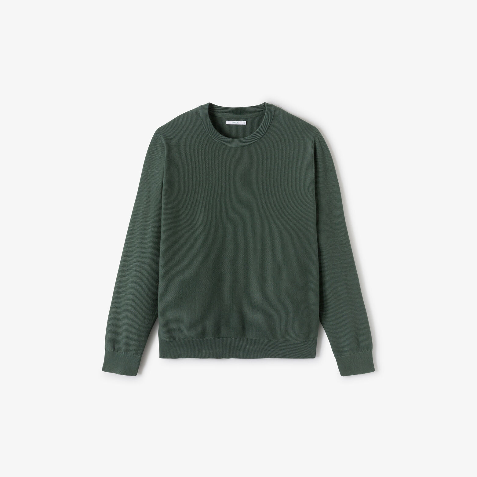 Pull col rond jeux de points fantaisie