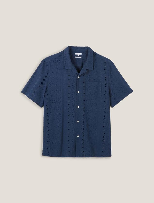 Chemisette en coton broderie anglaise