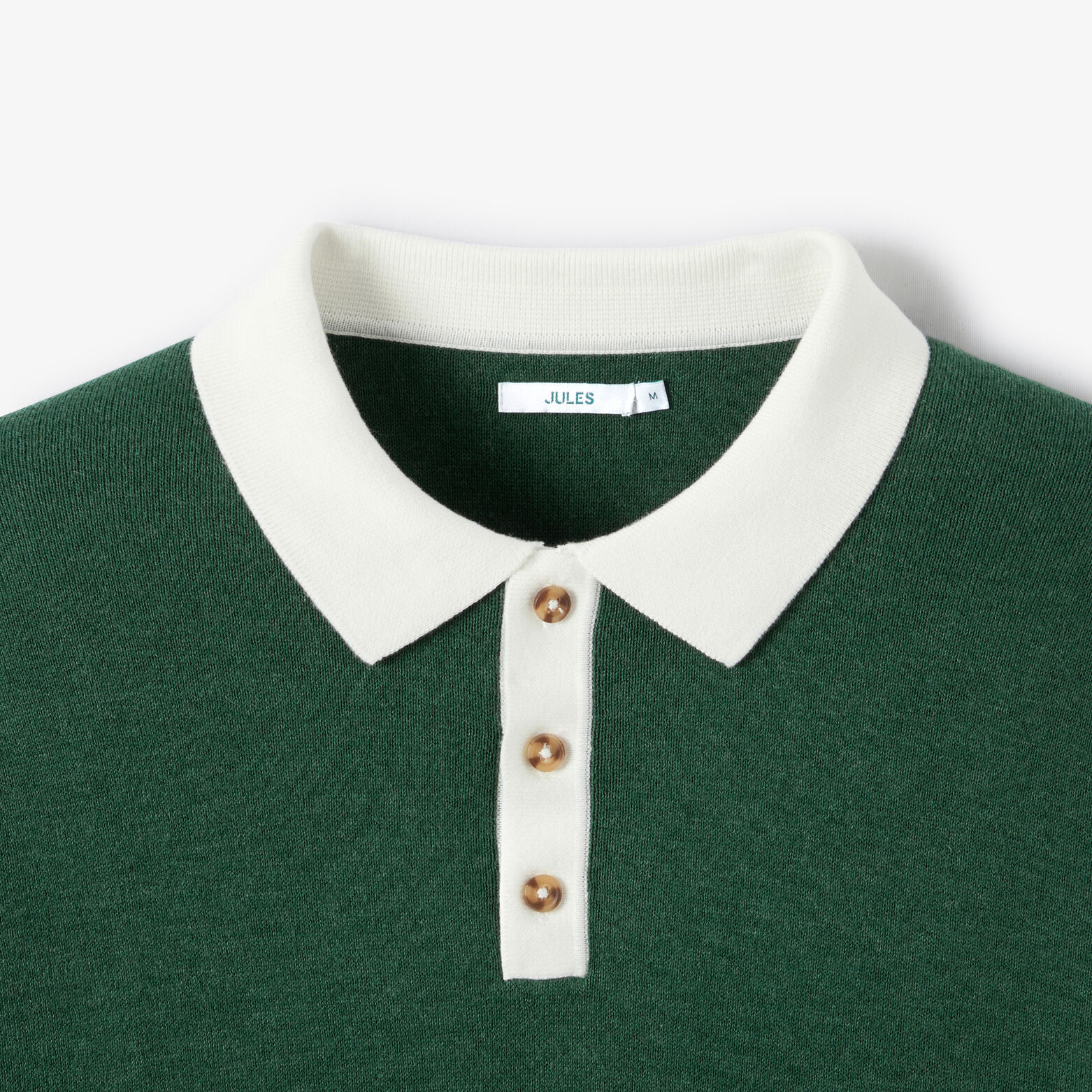 Polo en maille contrast&eacute; uni