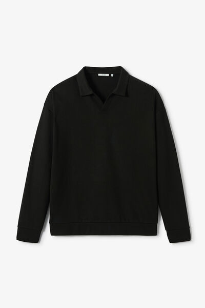 Polo met lange mouwen en resortkraag