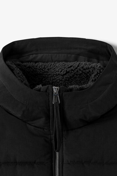 Doudoune sans manche à capuche