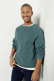 Pull col rond en cote