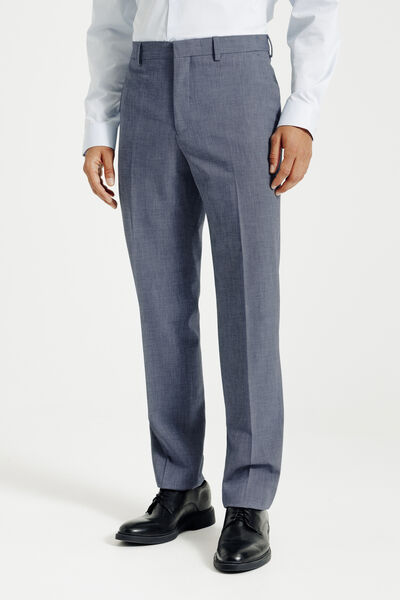 Tweekleurige comfort fit kostuumbroek