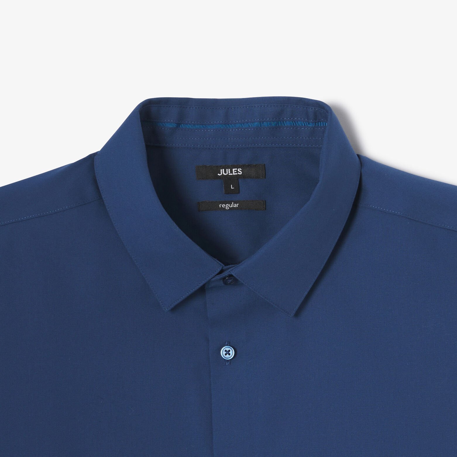 Strijkvrij regular fit hemd in katoen