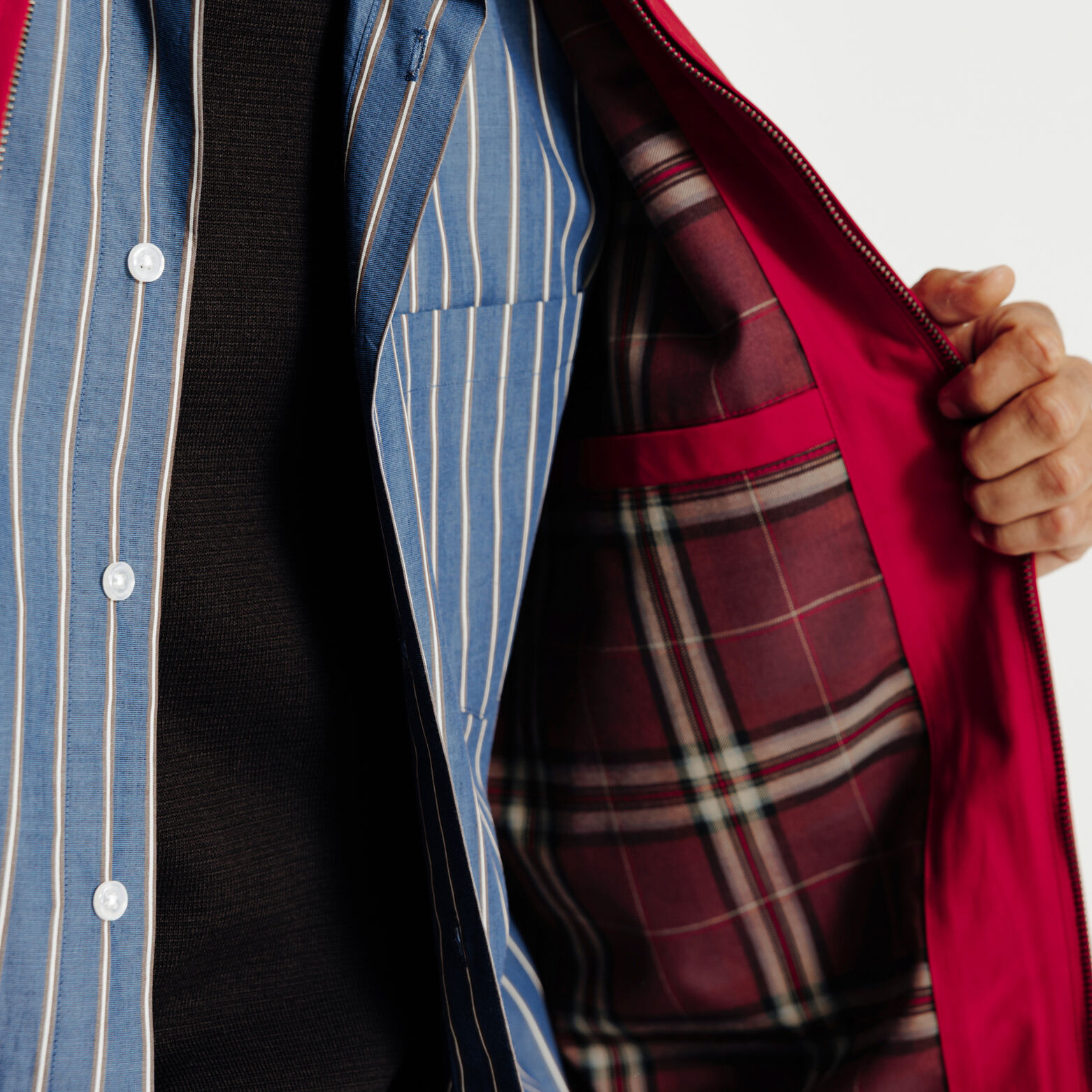 Blouson col chemise zipp&eacute;