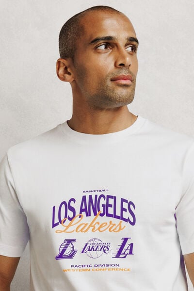 T-shirt met print Los Angeles Lakers NBA-licentie