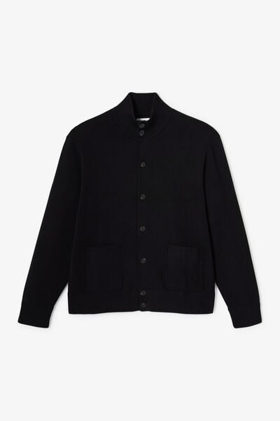 Gilet boutonn&eacute; col montant