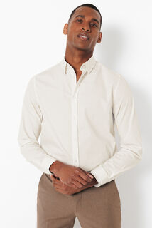 Chemise en coton imprim&eacute; g&eacute;om&eacute;trique slim