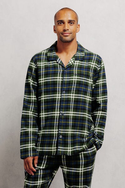 Ensemble pyjama en flanelle &agrave; carreaux