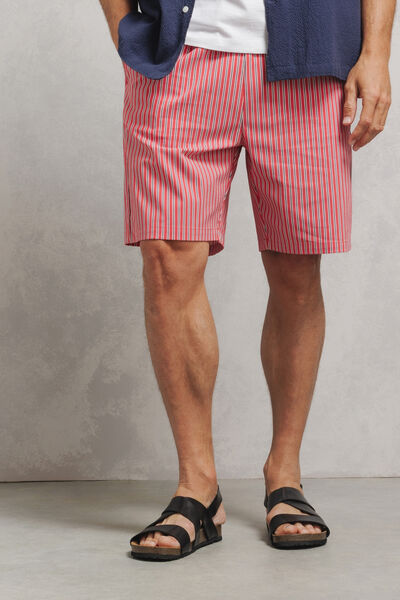 Bermuda taille &eacute;lastiqu&eacute;e ray&eacute;