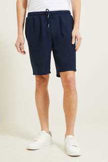 Bermuda met elastische taille in textuurstof