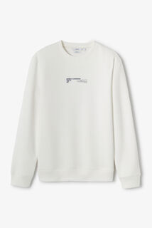 Sweater met ronde hals en print op voor-en achterk