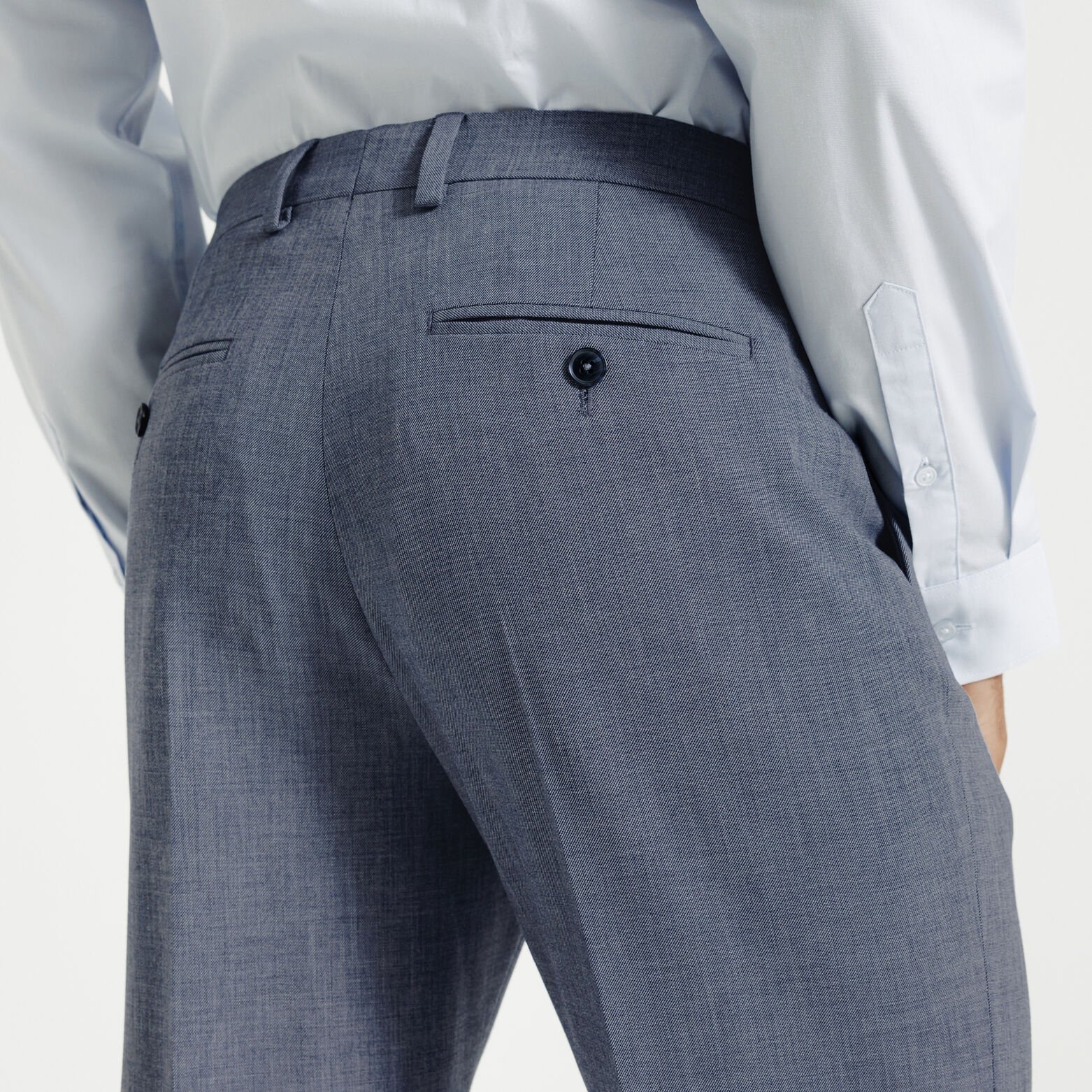 Tweekleurige comfort fit kostuumbroek