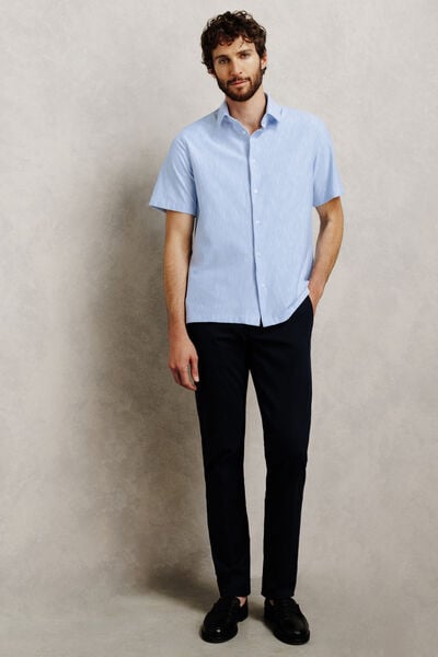 Chemisette en coton ray&eacute;e