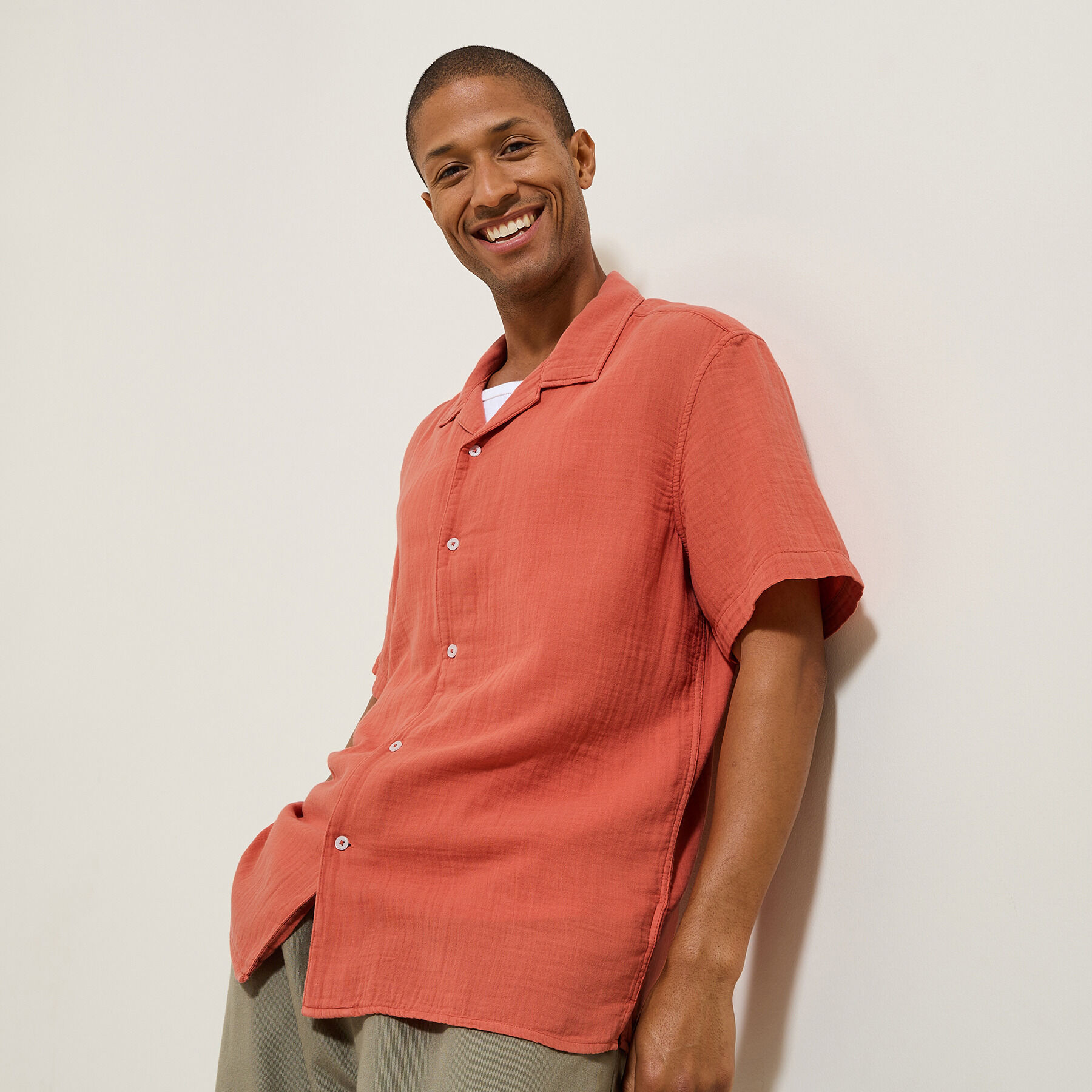 Chemise casual Orange homme Jules