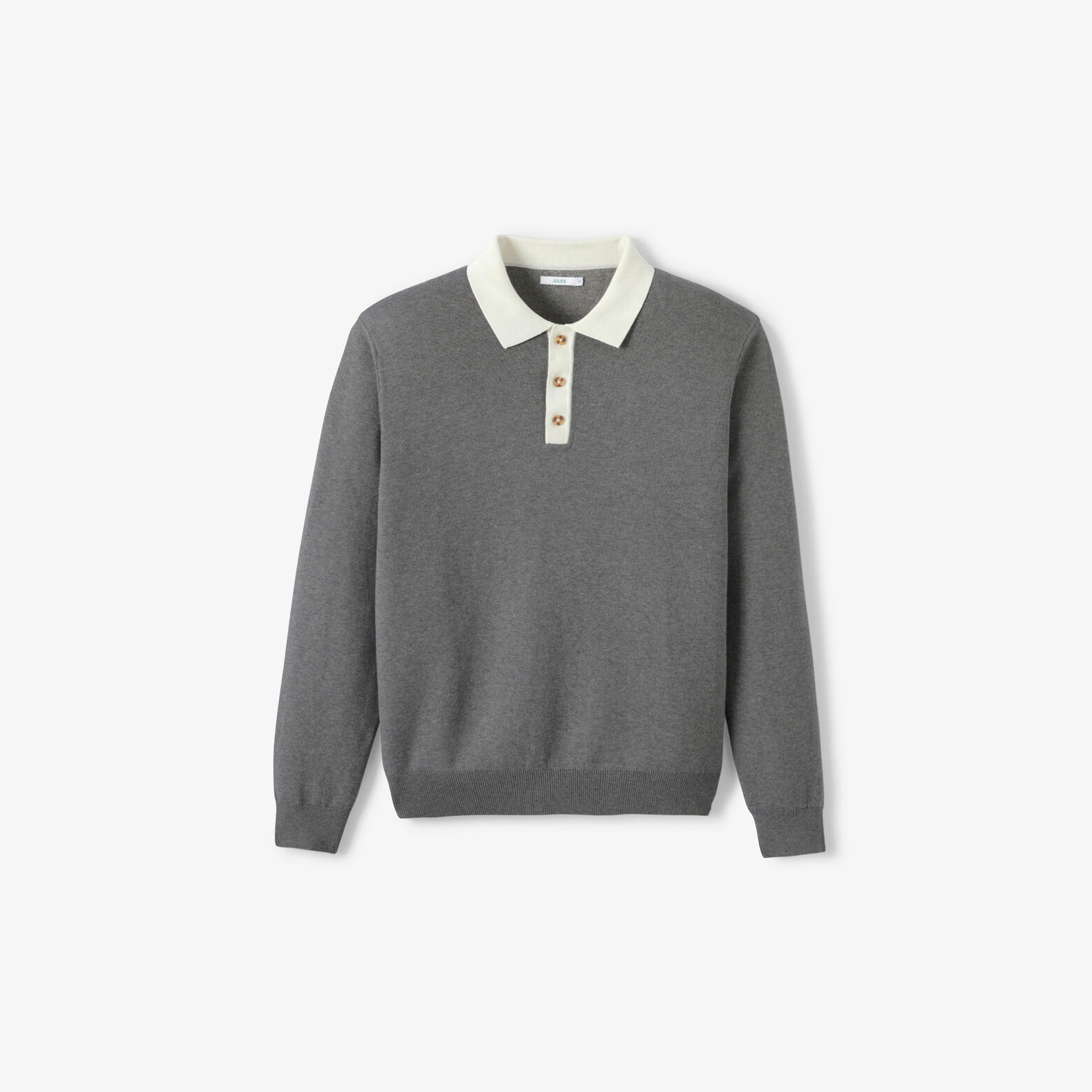 Pull col polo contrast&eacute; uni