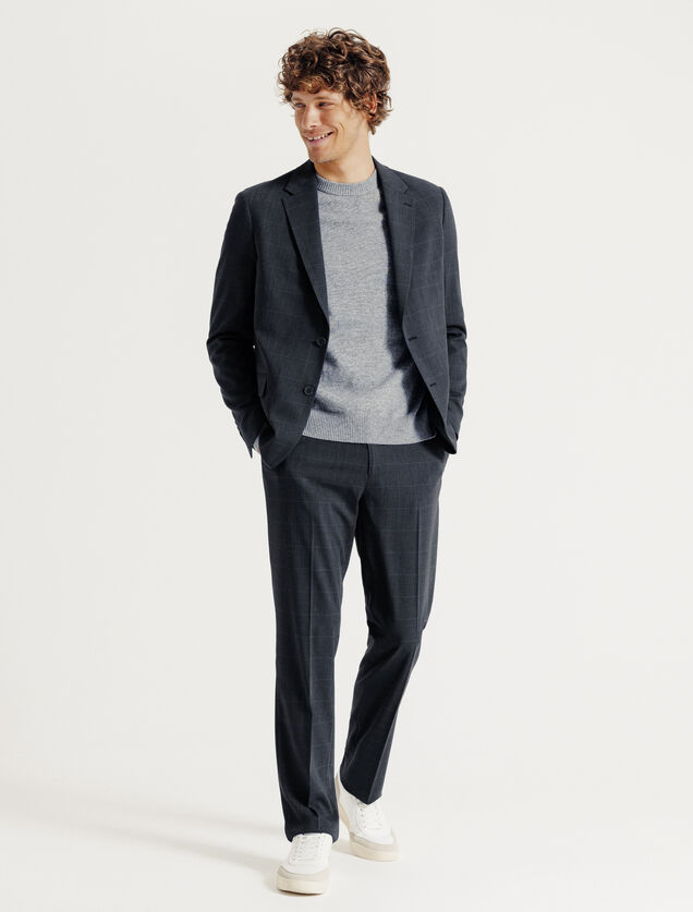 Geruite comfort kostuumvest