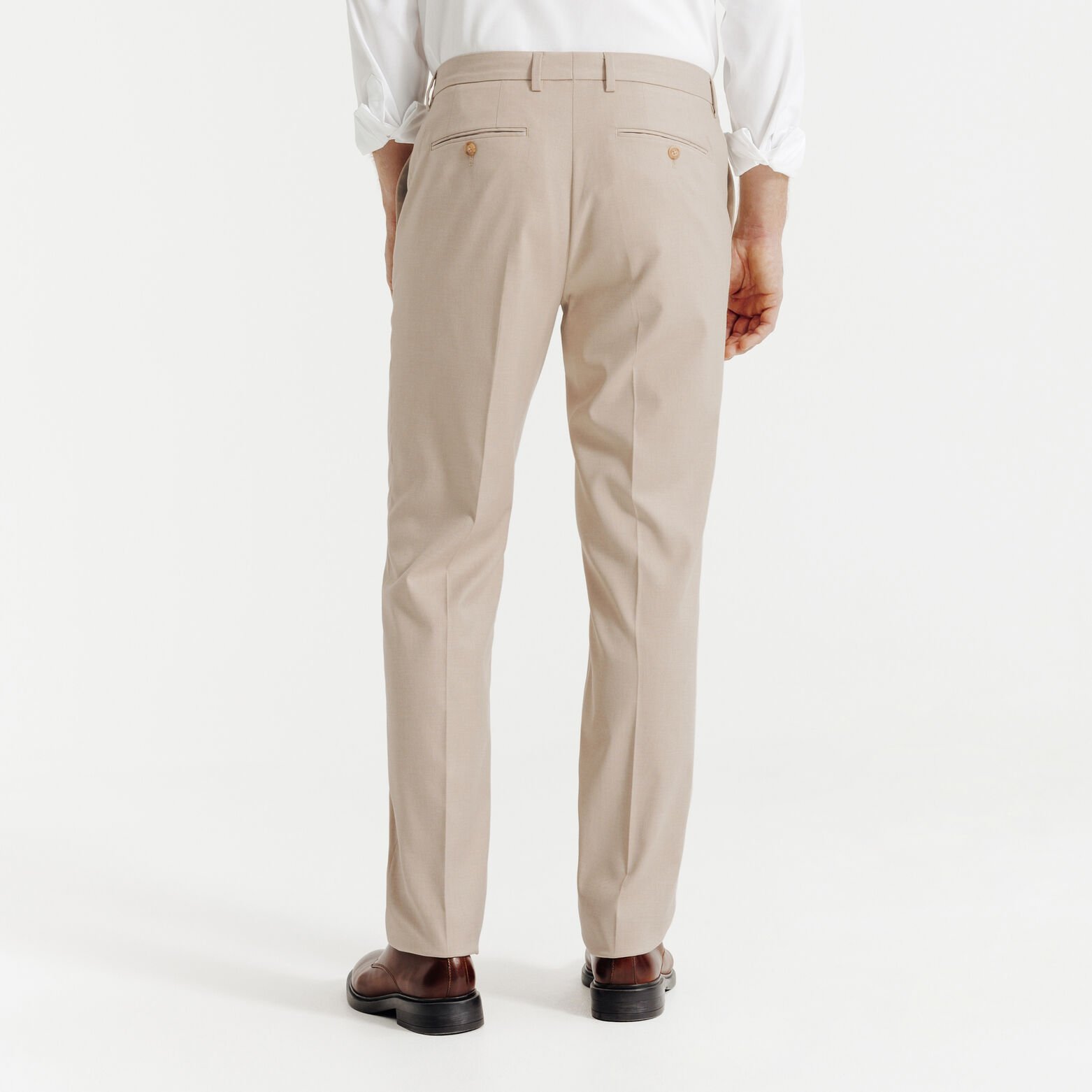 Comfort fit kostuumbroek in twill