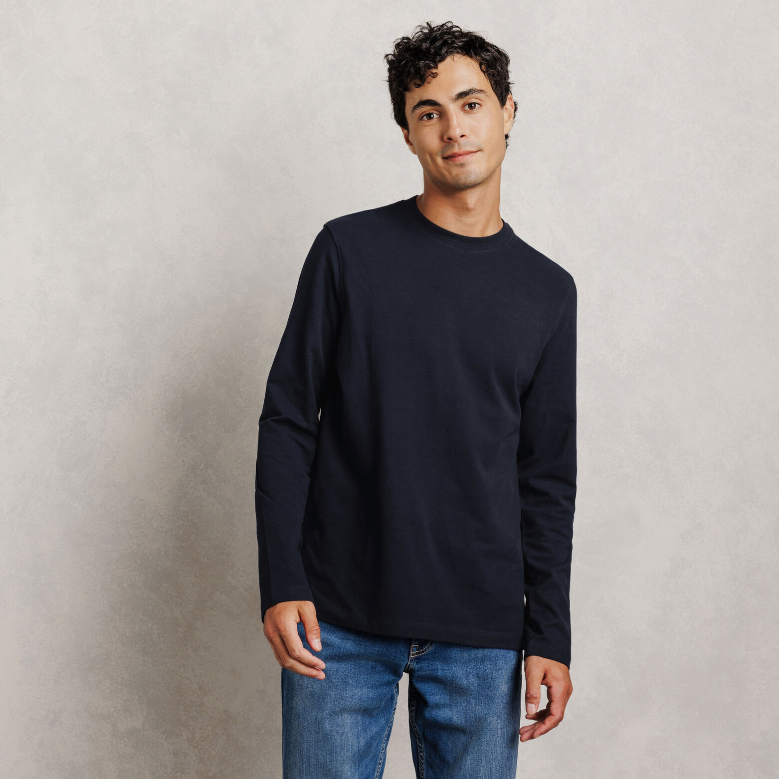 Tee shirt manches longues mati&egrave;re douce
