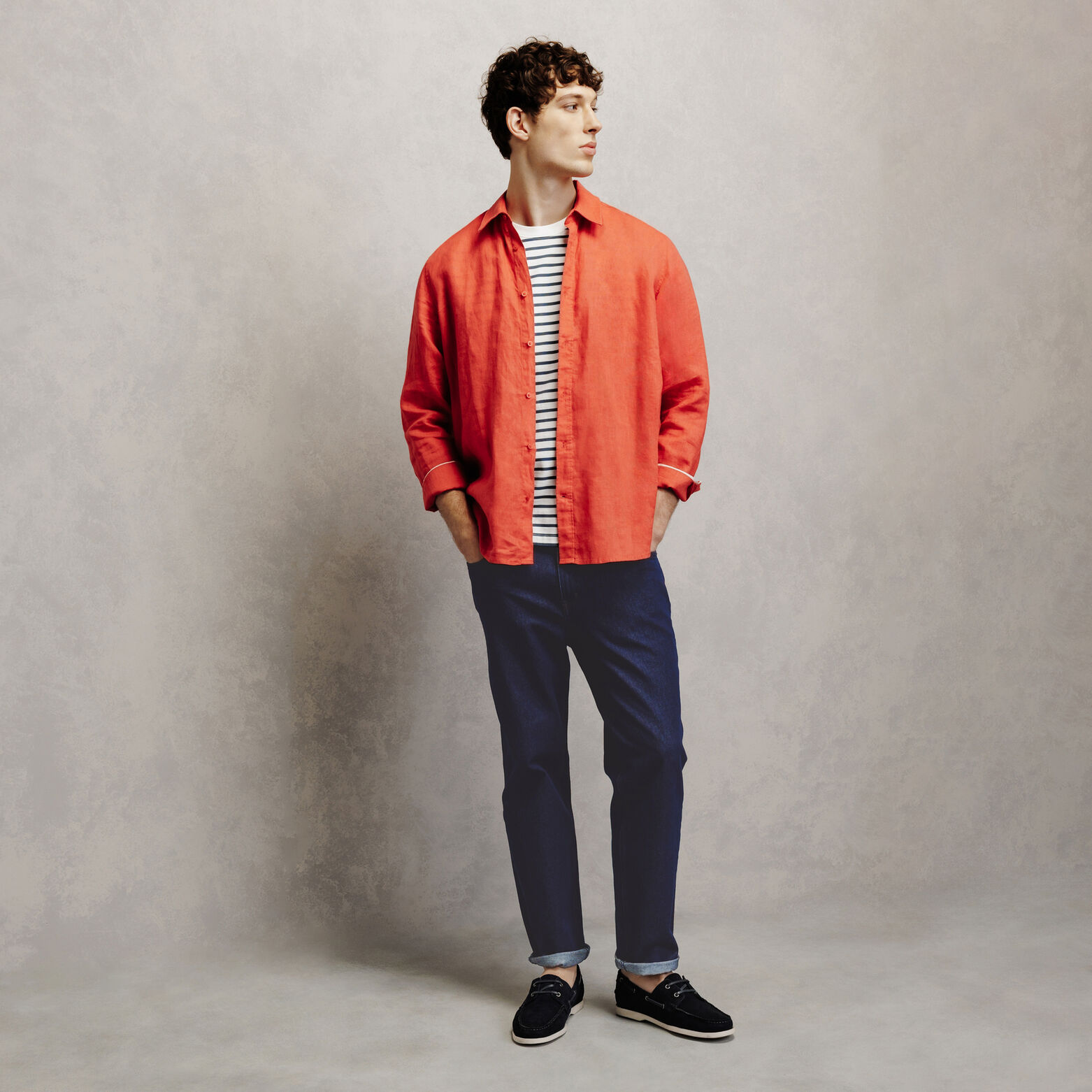 Jean tapered rigide brut Made In France