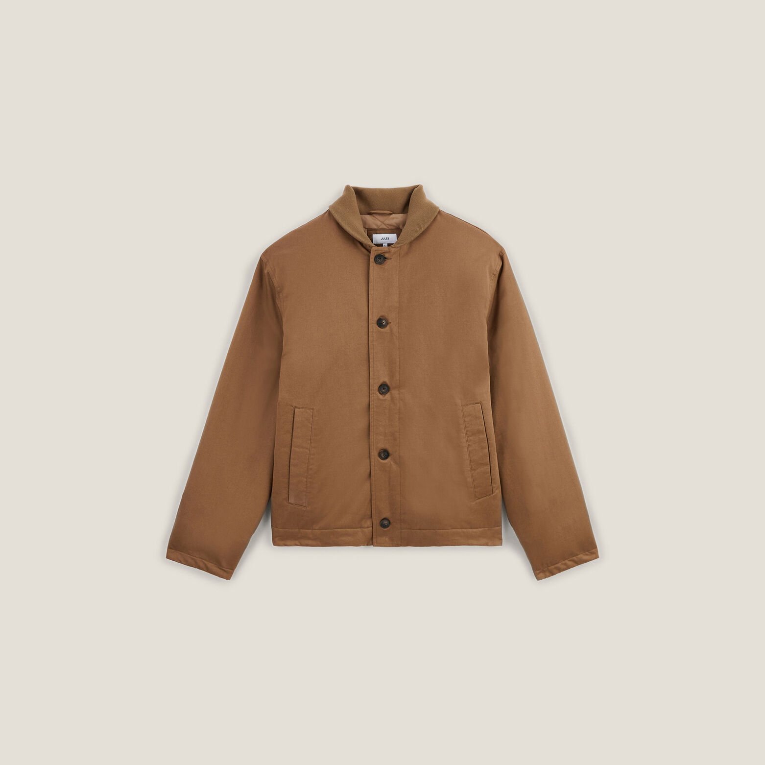 Blouson col ch&acirc;le boutonn&eacute;