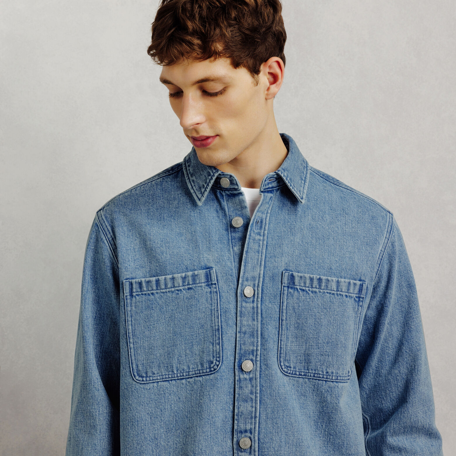 Surchemise en jean unie