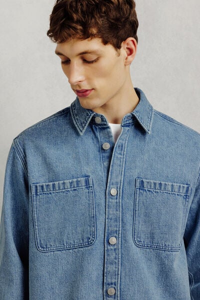 Surchemise en jean unie