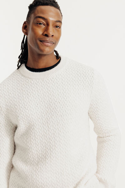 Pull col rond point fantaisie