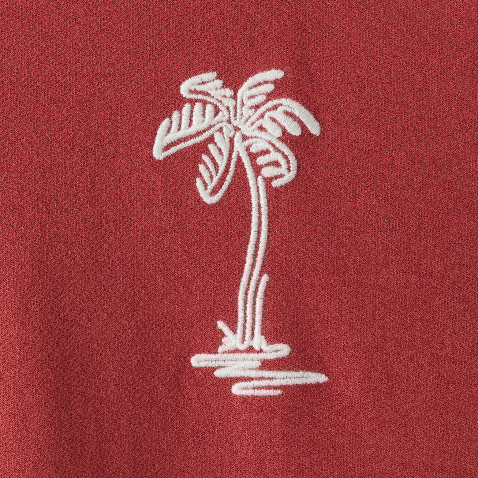 T-shirt in fantasiestof, borduursel voor- en achte