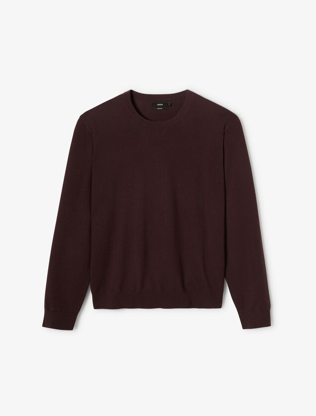 Trui ronde hals in merinos