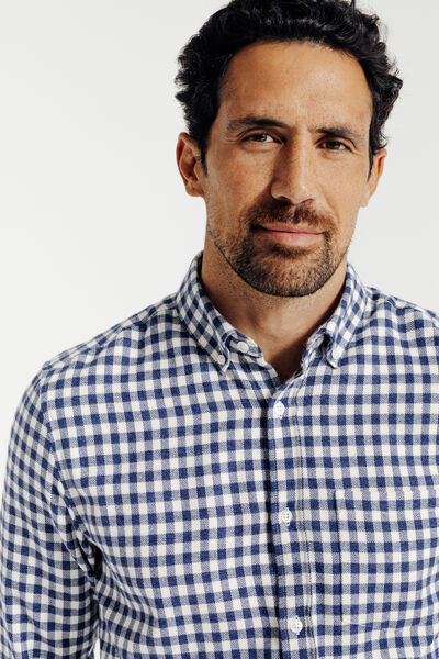 Chemise en coton flanelle à carreaux