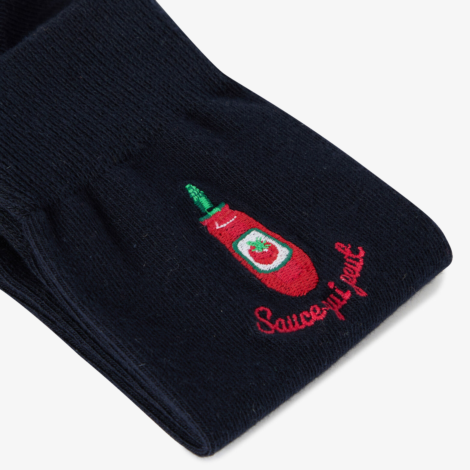 Chaussettes hautes brod&eacute;es
