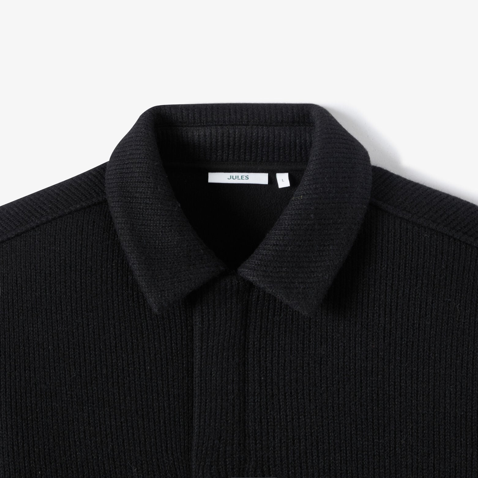 Veste col chemise zipp&eacute;e en molleton
