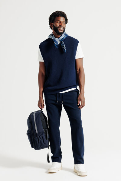 Pull col v sans manches