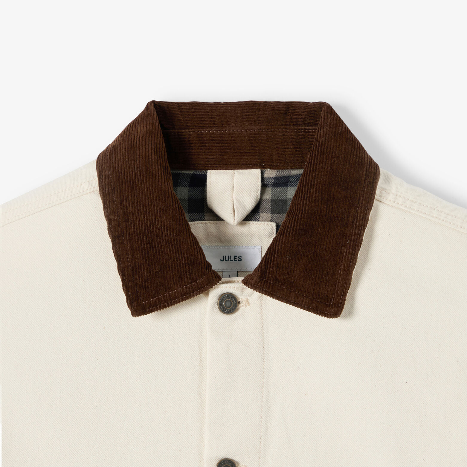 Veste en jean col chemise en velours
