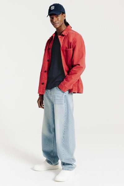 Tee shirt col tunisien manches longues